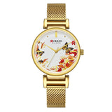 Top Brand CURREN Women Watch Gold