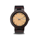 ELMERA Man Watch Leather Wood