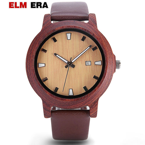 ELMERA men's wood watch