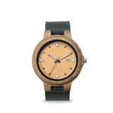 ELMERA Watch Wood Leather Man