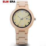 ELMERA Wooden Watch Maple Wood
