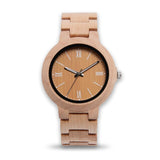 ELMERA wooden watch maple for gents