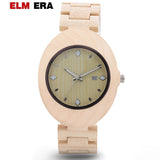 ELMERA Men Watch  Wooden