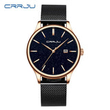2019 CRRJU New Men Fashion Quartz Watch