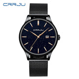 2019 CRRJU New Men Fashion Quartz Watch